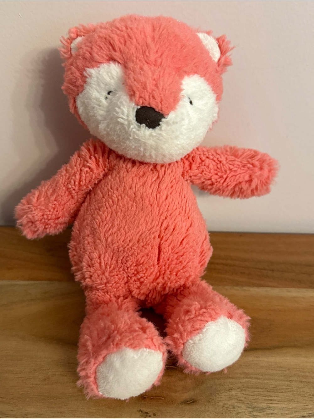 CARTERS Pink White Fox Plush 10” Baby Lovey Toy Stuffed Animal 2016